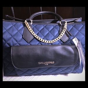 NWT Karl Lagerfeld Quilted Tote Bag